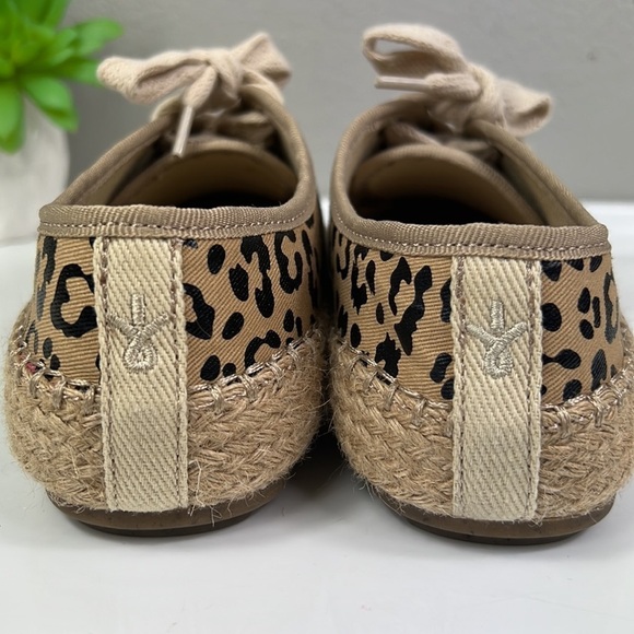 NWOB Emu Australia Agonis Espadrille Sneakers Leopard Beige Canvas Shoes 6 - Picture 6 of 12